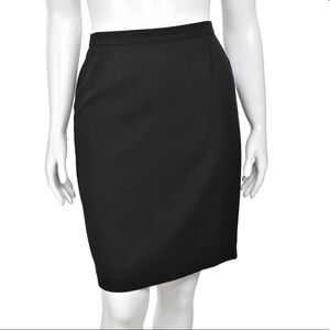 ESCADA by Margaretha Ley black virgin wool blend skirt size 40 made in Germany B